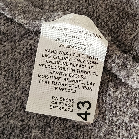 BP Grey Wool Long Cardigan with Hood - Picture 5 of 5